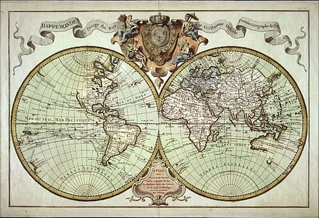 carte du vieux monde, voyage, carte, vieux, Fond d'écran HD HD wallpaper