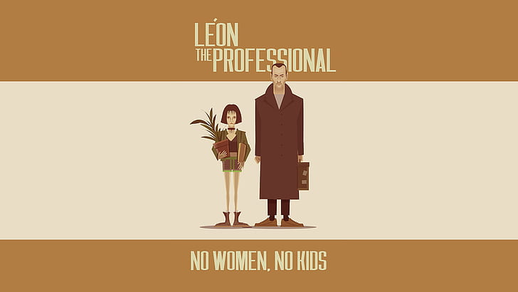 Minimalizm, rysunek, sztuka, ilustracja, Cristhian Hova, autor: Cristhian Hova, Leon The Professional, No Women - No Kids, Tapety HD