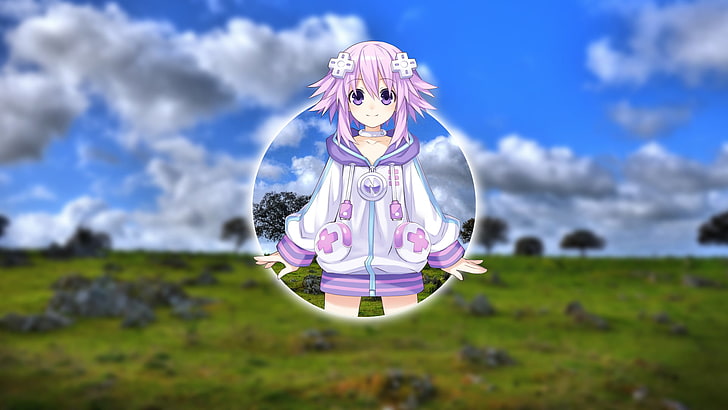 anime, anime girls, picture-in-picture, Neptune (Hyperdimension Neptunia), Sfondo HD
