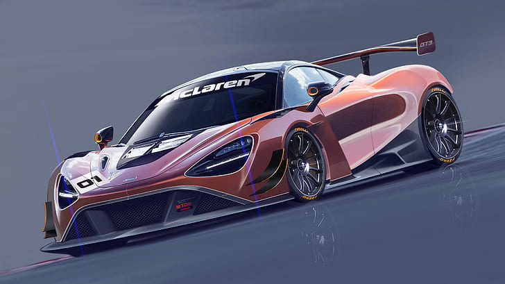 McLaren 720S GT3, 2019, Concept car, Sfondo HD