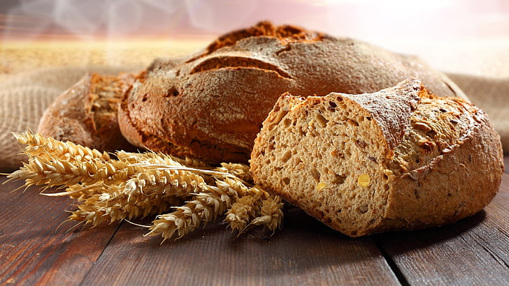 wheat bread, food, bread, HD wallpaper