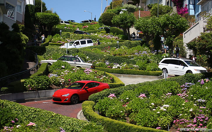 San Francisco Lombard Street Scion FR-S HD, samochody, s, ulica, scion, san, fr, francisco, lombard, Tapety HD