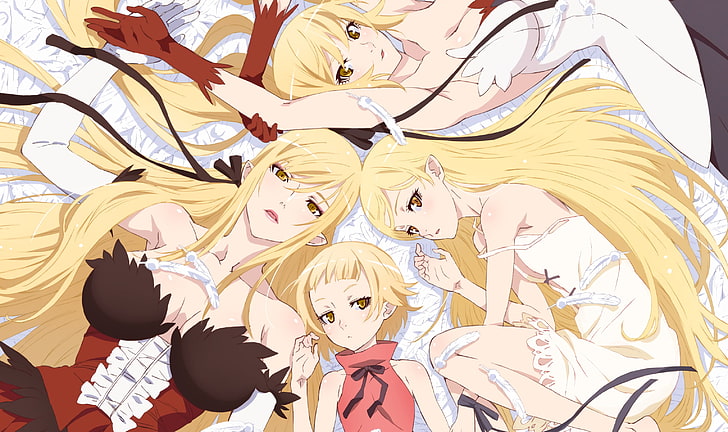 anime, animasi, manga, Oshino Shinobu, Monogatari Series, anime girls, Wallpaper HD