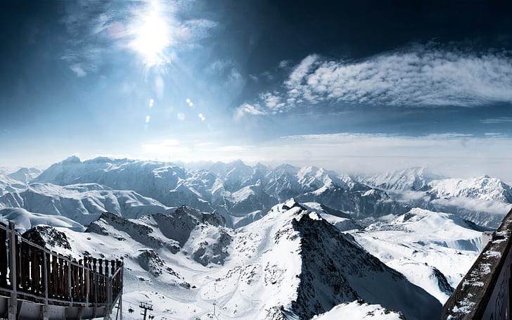 Station de ski de l'Alpe d'Huez Moutain Français, français, montagne, station, alpe, d'huez, voyages et monde, Fond d'écran HD