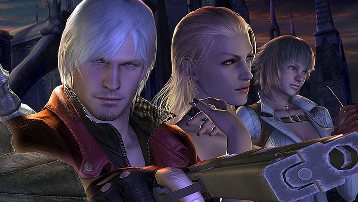 Devil May Cry, Devil May Cry 4, Триш, Леди (Devil May Cry), Данте, HD обои