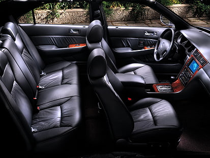 black car interior, acura, 35rl, salon, interior, steering wheel, speedometer, HD wallpaper HD wallpaper