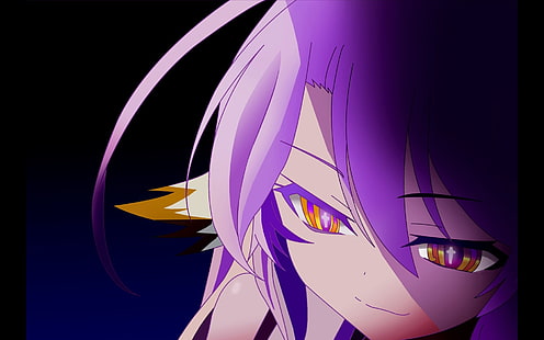 wanita dengan wallpaper anime rambut ungu, No Game No Life, Jibril, gadis anime, rambut ungu, Wallpaper HD HD wallpaper