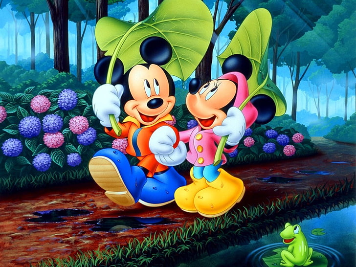 Minnie Mouse, Mickey dan Minnie mouse, Kartun, Wallpaper HD