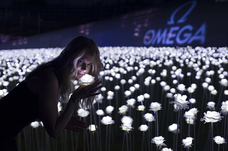 니콜 키드먼, 가장 인기있는 유명인, 여배우, 가수, 꽃, 4k 사진, 8k 사진, HD 배경 화면