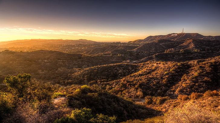 пейзаж, природа, Холивуд, Калифорния, HD тапет