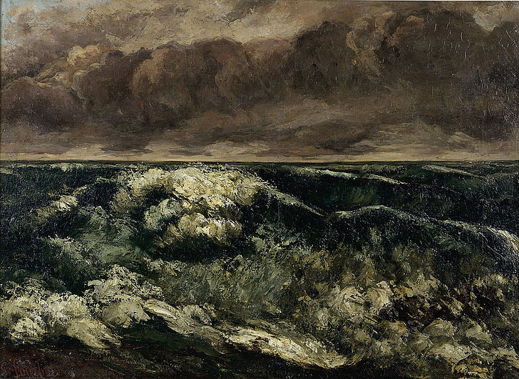 Gustave Courbet, arte clássica, pintura a óleo, HD papel de parede