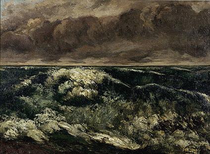 Gustave Courbet, klasik sanat, yağlı boya, HD masaüstü duvar kağıdı HD wallpaper