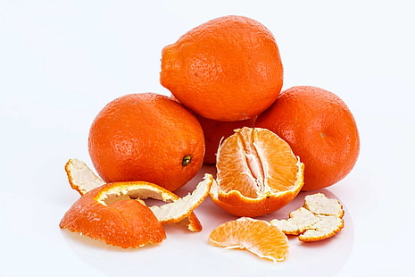 citrus, fruits, honeybell, mandarin orange, minneola, oranges, peel, tangelo, tangerine, HD wallpaper HD wallpaper