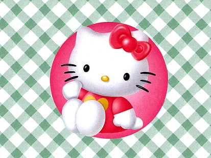 القوس لطيف Hello Kitty Anime Hello Kitty HD Art ، لطيف ، وردي ، Hello Kitty ، فستان ، القوس، خلفية HD HD wallpaper