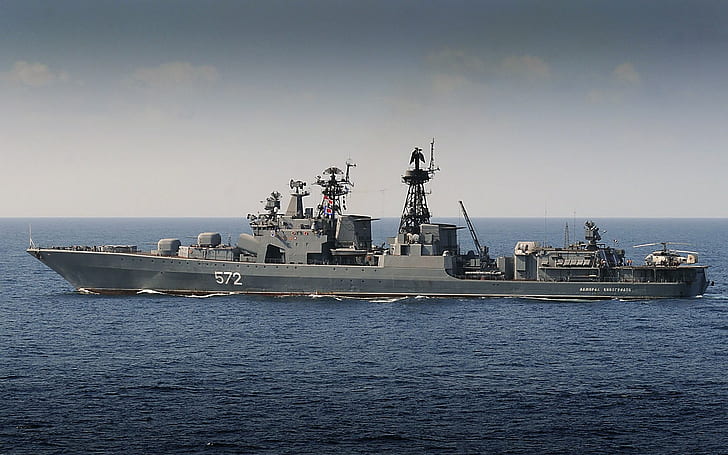 military, Udaloy, warship, ship, vehicle, HD wallpaper