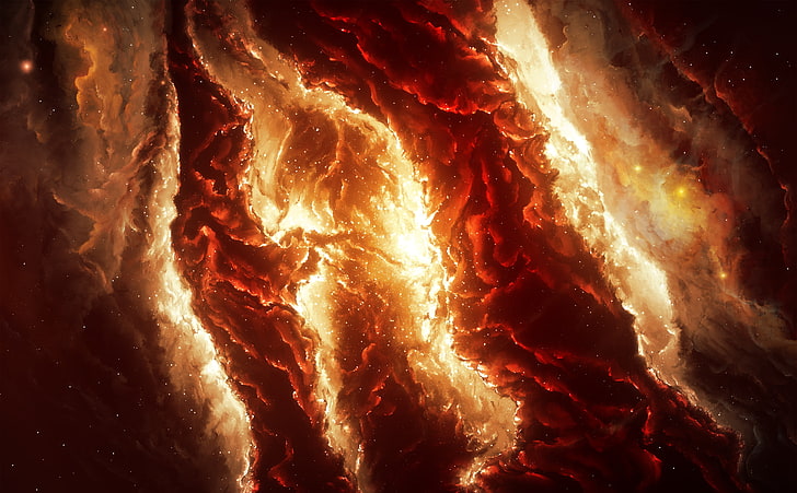 Gates of Hades Nebula, fondo de pantalla de humo de fuego, espacio, nebulosa, fantasía, increíble, futurista, cosmos, starkiteckt, Fondo de pantalla HD