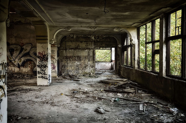 ailing, decay, forget, home, lapsed, leave, lost places, old, ruin, villa, HD wallpaper