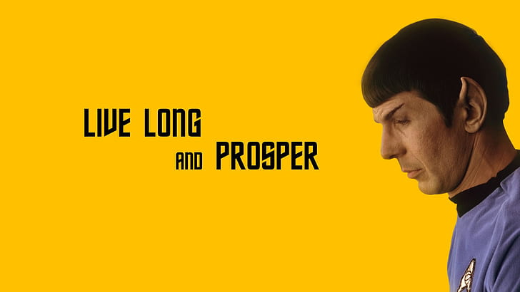 personaje, Star Trek, actor, minimalismo, ciencia ficción, hombre, ciencia ficción, series de televisión, Spock, Leonard Nimoy, Live long and prosper, Fondo de pantalla HD