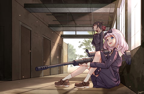 Anime, Kaguya-sama: Liebe ist Krieg, Chika Fujiwara, Kaguya Shinomiya, HD-Hintergrundbild HD wallpaper