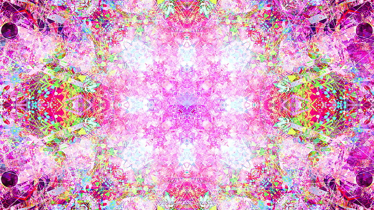 psychedelic, digital art, fractal, HD wallpaper