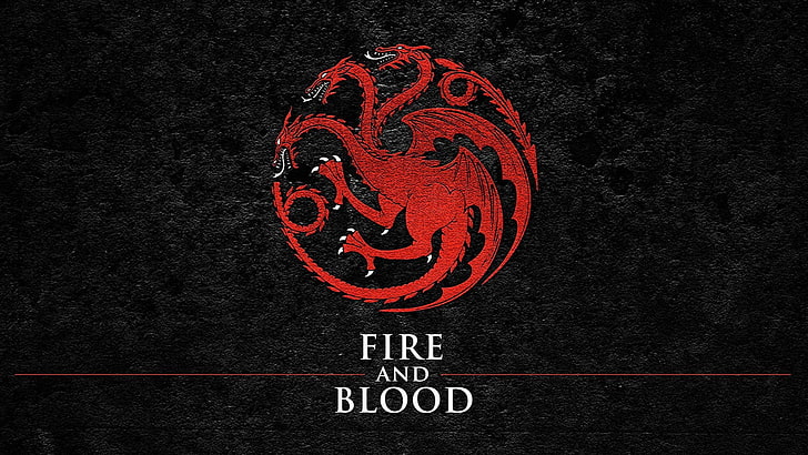 Game of Thrones House of Targaryen logo, Game of Thrones, sigils, House Targaryen, Wallpaper HD