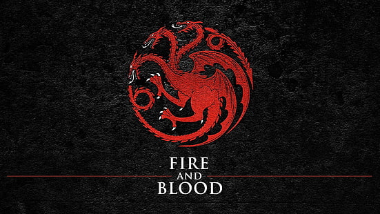 Game of Thrones House of Targaryen-logotyp, Game of Thrones, sigils, House Targaryen, HD tapet HD wallpaper