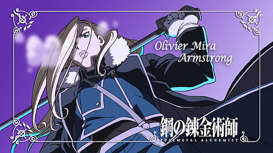 Fullmetal Alchemist: Hermandad, Olivier Milla Armstrong, Fondo de pantalla HD HD wallpaper