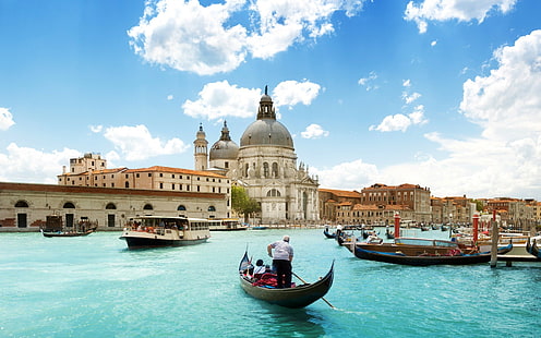 都市、ヴェネツィア、ボート、 HDデスクトップの壁紙 HD wallpaper