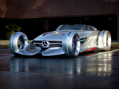 carros futuros, Mercedes-Benz Silver Arrow, HD papel de parede HD wallpaper