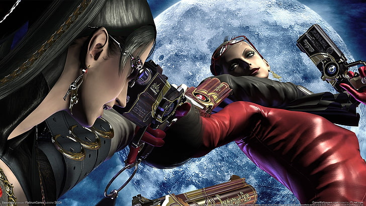 femme en veste de cuir rouge, Bayonetta, jeux vidéo, Jeanne (Bayonetta), Fond d'écran HD