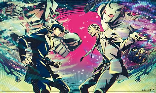 JoJo 's Bizarre Adventure, Josuke Higashikata, Yoshikage Kira, HD 배경 화면 HD wallpaper
