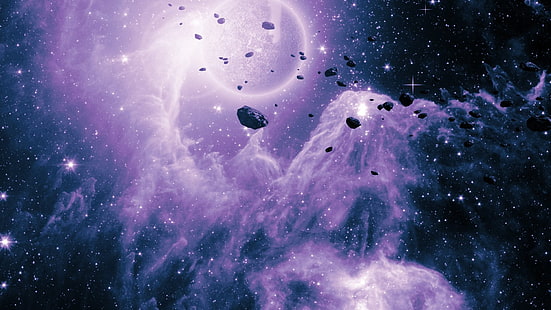 Galaxie digitale Tapete, Raum, Sterne, Nebel, Galaxie, Raumkunst, HD-Hintergrundbild HD wallpaper