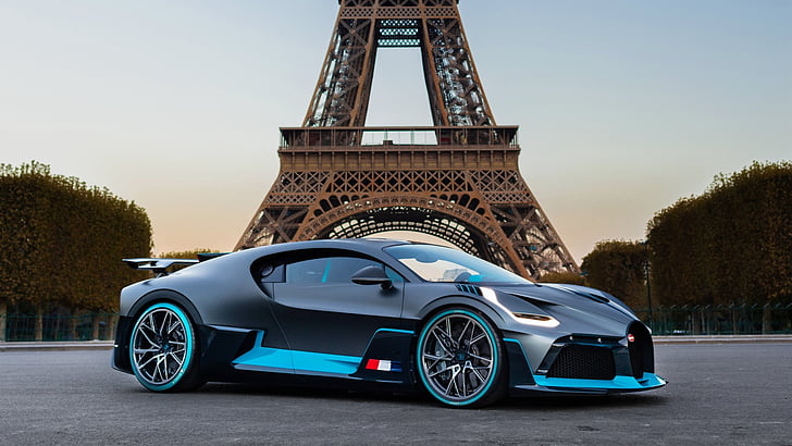 Bugatti, Bugatti Divo, Black Car, Car, Sport Car, Supercar, Vehículo, Fondo de pantalla HD