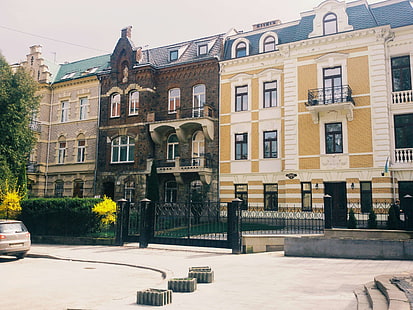 antigüedad, arquitectura, edificios, lviv, primavera, calle, Fondo de pantalla HD HD wallpaper