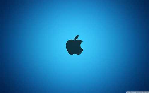 Apple Inc., biru, minimalis, latar belakang biru, logo, Wallpaper HD HD wallpaper