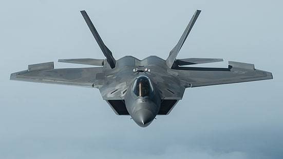 เครื่องบินขับไล่, Lockheed Martin F-22 Raptor, เครื่องบิน, เครื่องบินขับไล่ไอพ่น, Warplane, วอลล์เปเปอร์ HD HD wallpaper