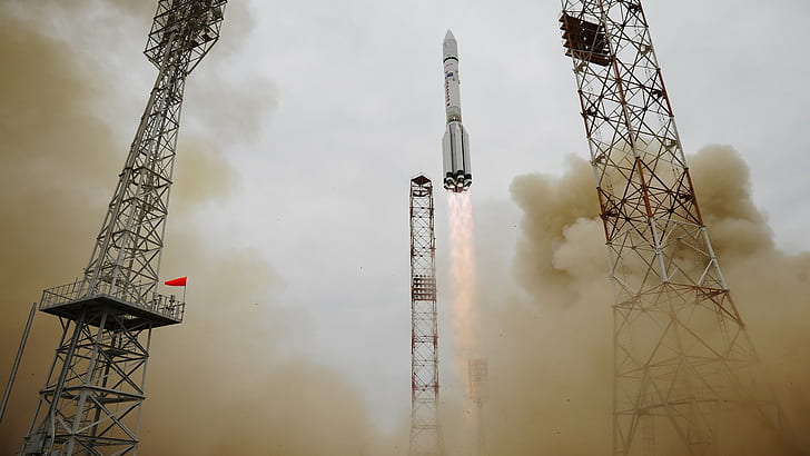 Roscosmos, ESA, ExoMars, Cosmodrome de Baïkonour, Fond d'écran HD