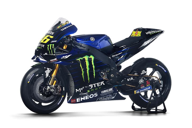 Monster Energy, Motorsport, Sportbike, Yamaha YZR-M1, HD тапет