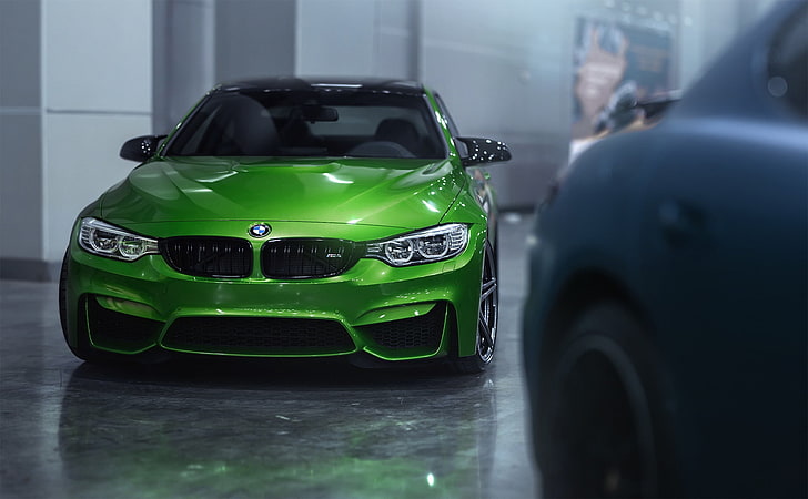 gröna bilar, bil, fordon, BMW, BMW M4, java green, F82, HD tapet