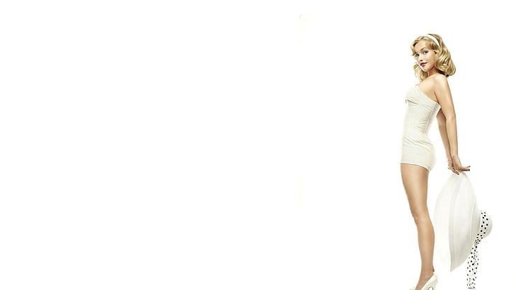 Hayden Panettiere, Actress, Sun Hats, Blonde, White Background, High Heels, hayden panettiere, actress, sun hats, blonde, white background, high heels, HD wallpaper