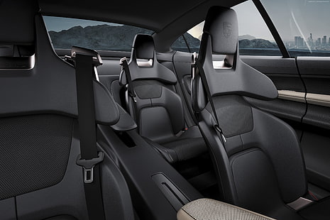 interior, Mobil Listrik, supercar, 800v, ​​Porsche Taycan, Wallpaper HD HD wallpaper
