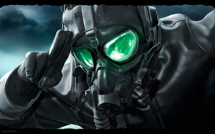 black gas mask, apocalyptic, salute, mask, Vitaly S Alexius, HD wallpaper