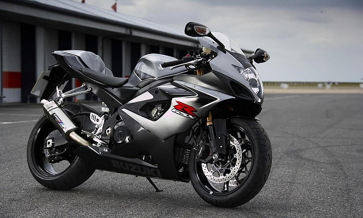 Suzuki GSX-R1000 Black, gray and black sports bike, Motorcycles, Suzuki, black, HD wallpaper