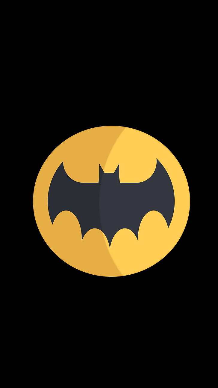Logo Batmana, materiał minimalny, Tapety HD, tapety na telefon