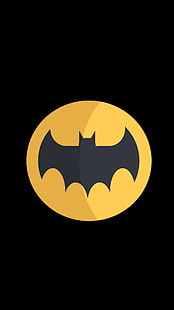 バットマンのロゴ、最小限の素材、 HDデスクトップの壁紙 HD wallpaper
