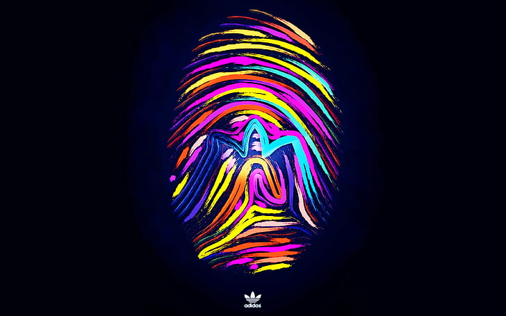 Adidas, fondo, Marca, Colorido, Huellas digitales, deportes, Fondo de pantalla HD | Wallpaperbetter