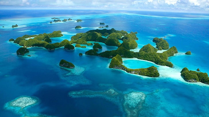 プラウバンヤック、バンヤック諸島、海洋、スマトラ島、島、島、ラグーン、海、サンゴ礁、サンゴ礁、水路、 HDデスクトップの壁紙