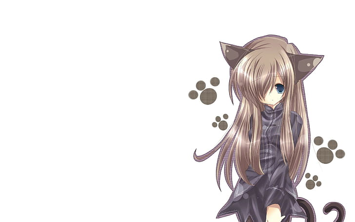 Nekomimi, schüchterne, originelle Charaktere, tierische Ohren, Manga, Anime Girls, HD-Hintergrundbild