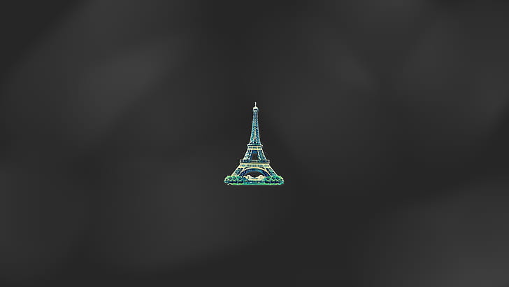 Eiffeltornet, enkelt, blått, HD tapet