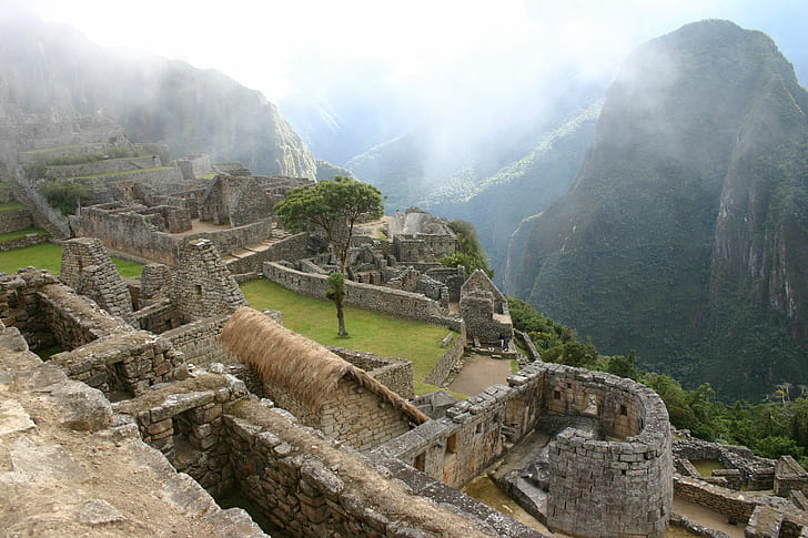 Machu Pichu, machu picchu, machu picchu, Machu Picchu, peru, mist, inca, cusco City, asia, famous Place, mountain, picchu, architecture, ancient, old Ruin, peruvian Culture, urubamba Valley, archaeology, history, pre-Columbian, cultures, old, andes, latin American Civilizations, travel, stone Material, ancient Civilization, mt Huayna Picchu, china - East Asia, tourism, wall - Building Feature, ruined, uNESCO World Heritage Site, the Past, terraced Field, south American Culture, travel Destinations, outdoors, HD wallpaper